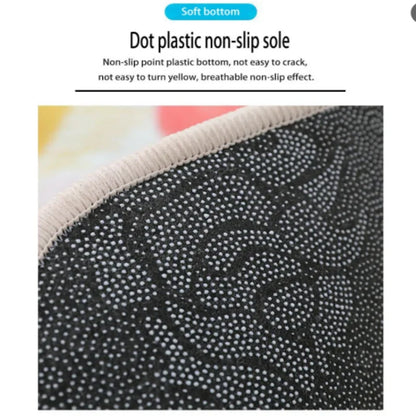 Floral Faux Cashmere Bath Mat - Ultra Absorbent, Quick-Dry & Non-Slip Bathroom Rug
