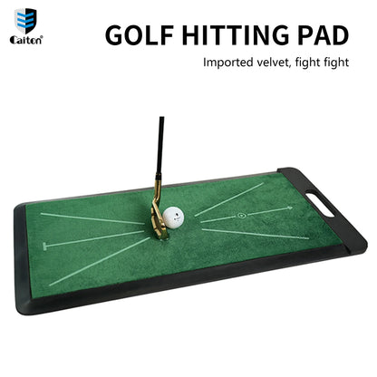 Premium Golf Swing Mat - Velvet Training Surface with Non-Slip Rubber Base