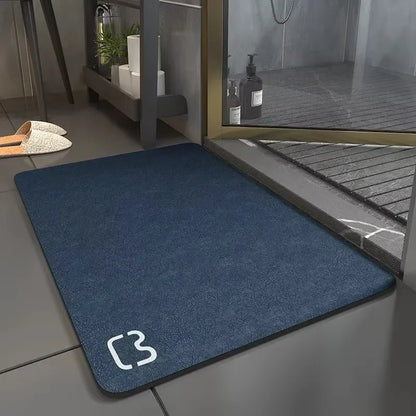 Premium Absorbent Floor Mat - Quick-Dry, Non-Slip & Easy Clean for Bathroom, Kitchen, Doorway