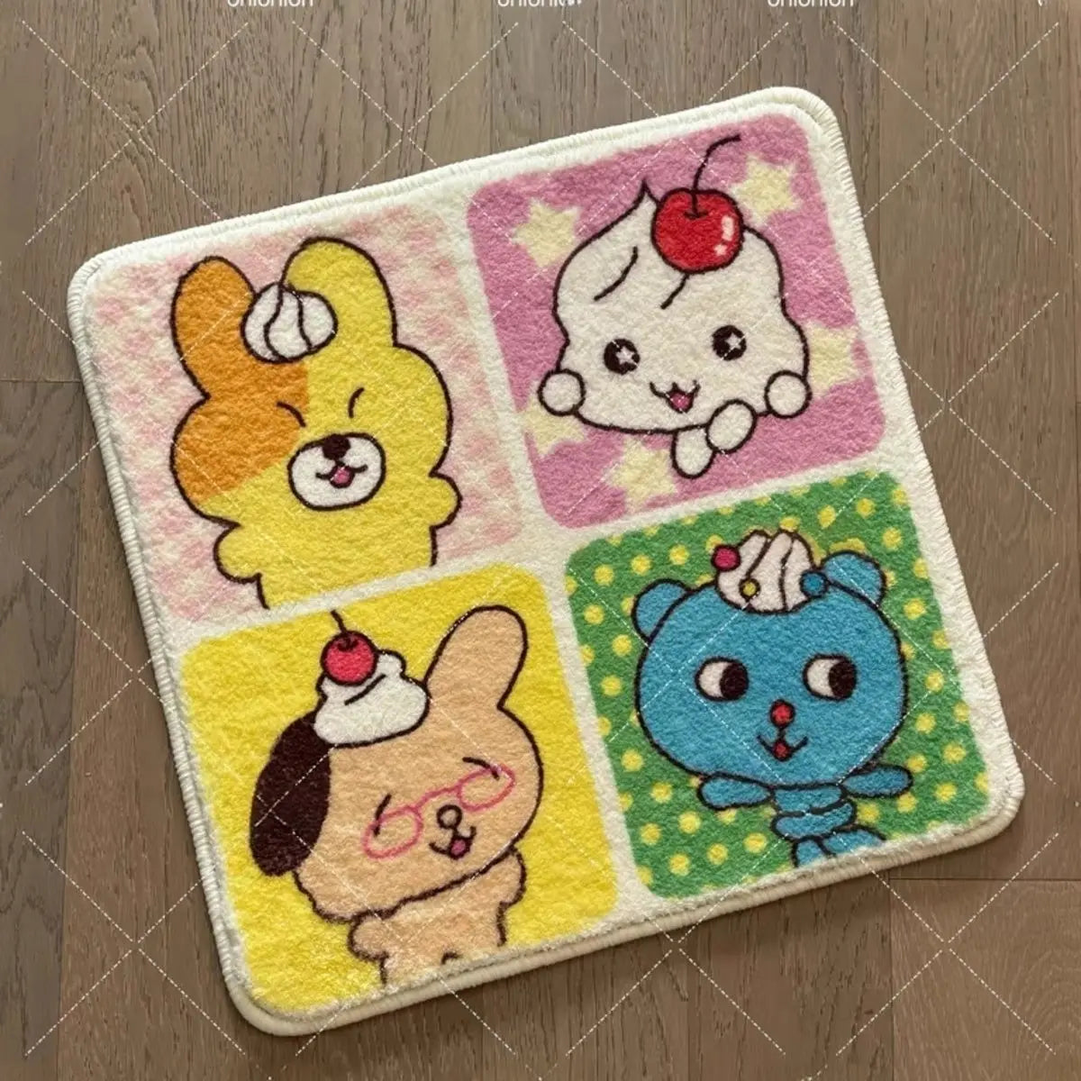 Cartoon Plush Bath Mat - Super Absorbent & Soft Faux Cashmere Shower Rug