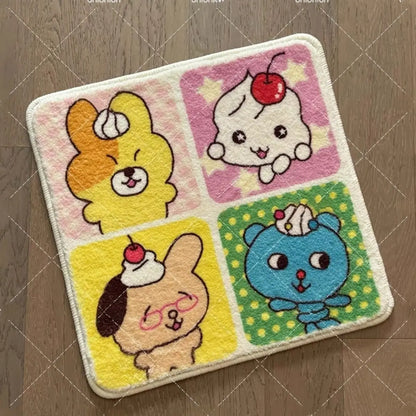 Cartoon Plush Bath Mat - Super Absorbent & Soft Faux Cashmere Shower Rug