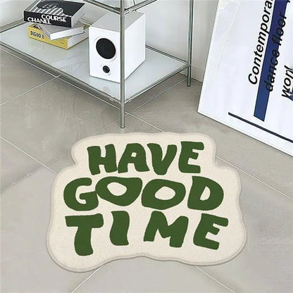 Funny Art Plush Rug - Special Shaped Faux Cashmere Carpet for Living Room