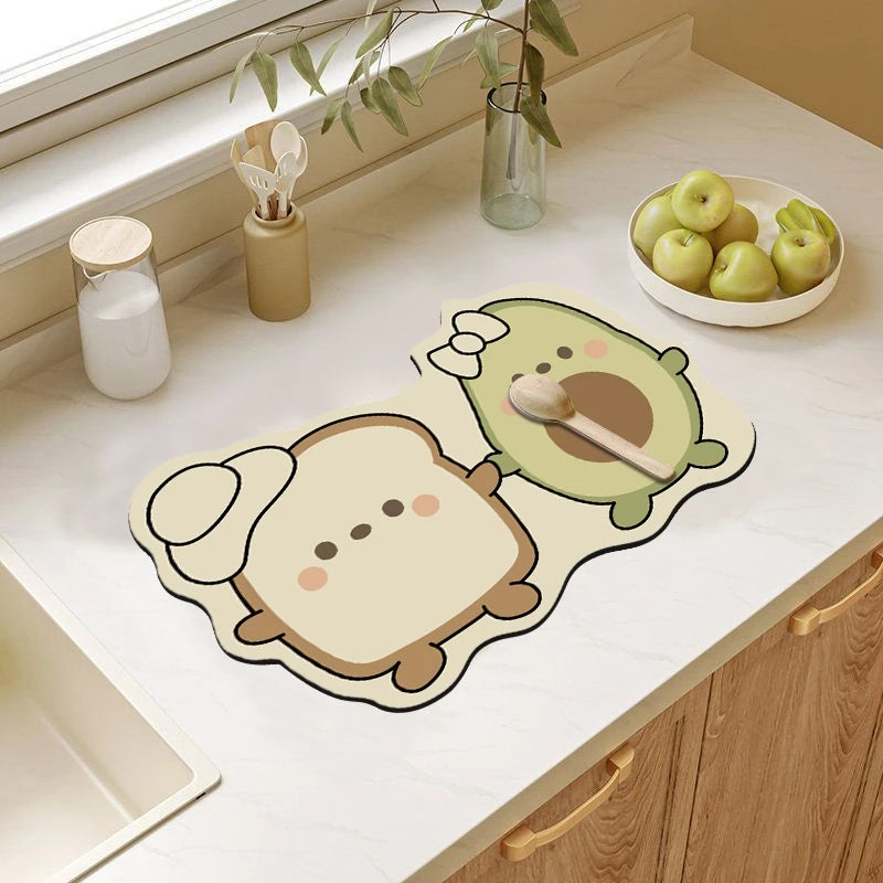 Cartoon Kitchen Mat - Non-Slip & Washable Anti-Fatigue Floor Pad