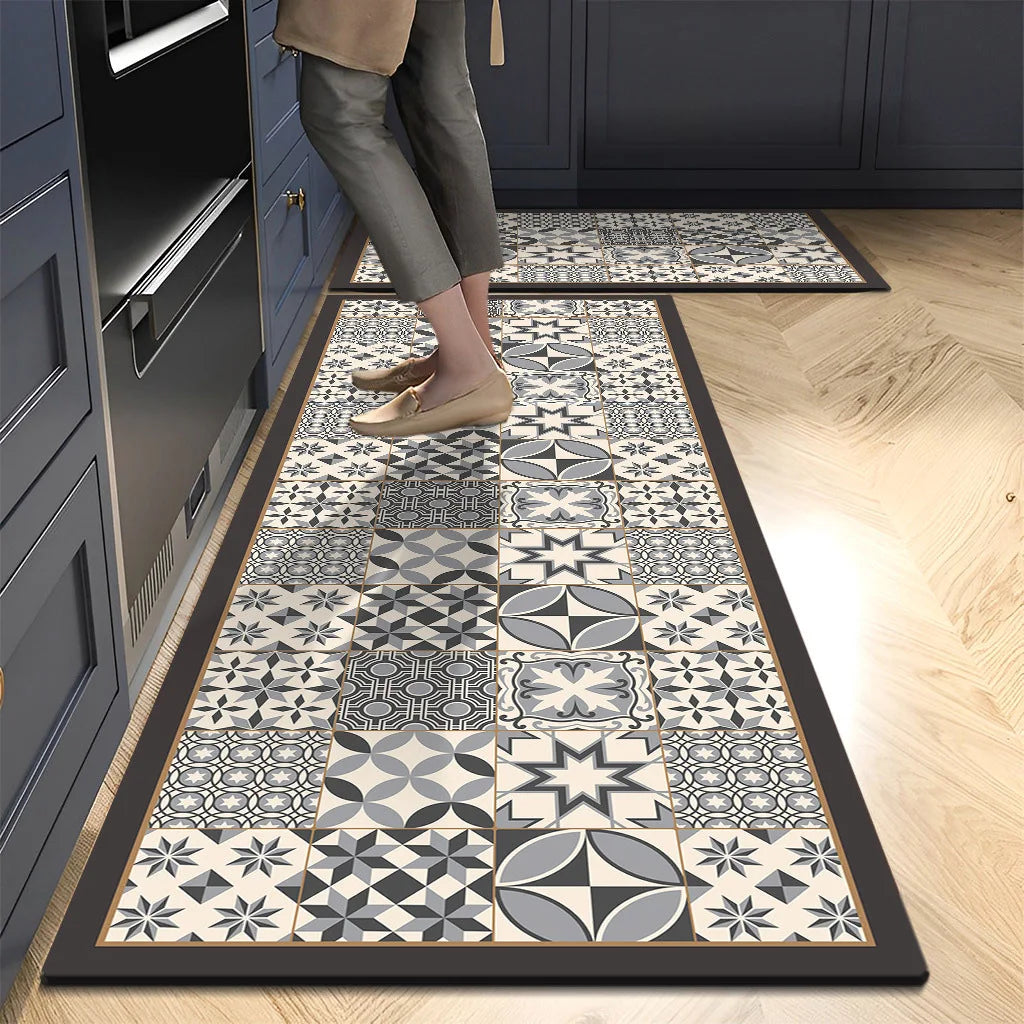 American Retro Diatomite Kitchen Runner (1 or 2-Pack) - Oil Proof & Washable