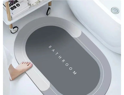 Diatom Mud Bath Mat - Super Absorbent & Fast-Drying Non-Slip Floor Mat for Bathroom