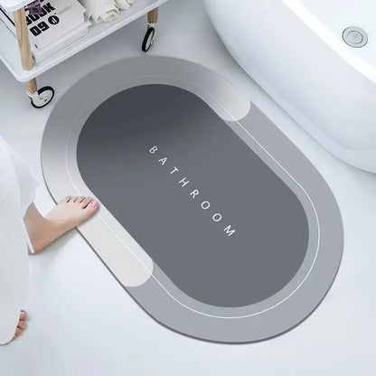 Diatom Mud Bath Mat - Super Absorbent & Fast-Drying Non-Slip Floor Mat for Bathroom