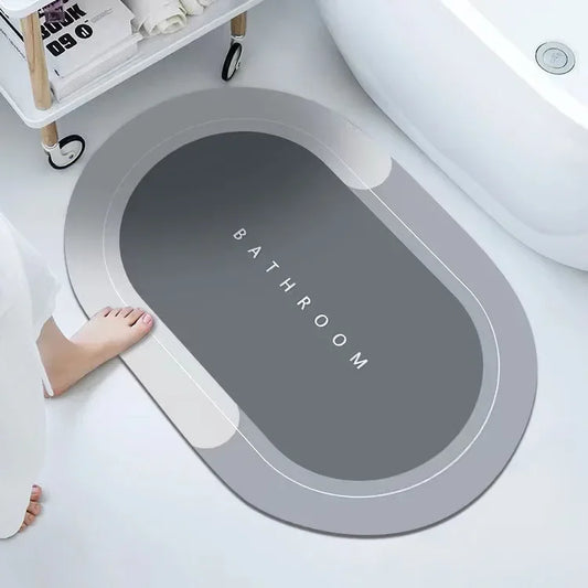 Diatom Mud Bath Mat - Super Absorbent & Fast-Drying Non-Slip Floor Mat for Bathroom