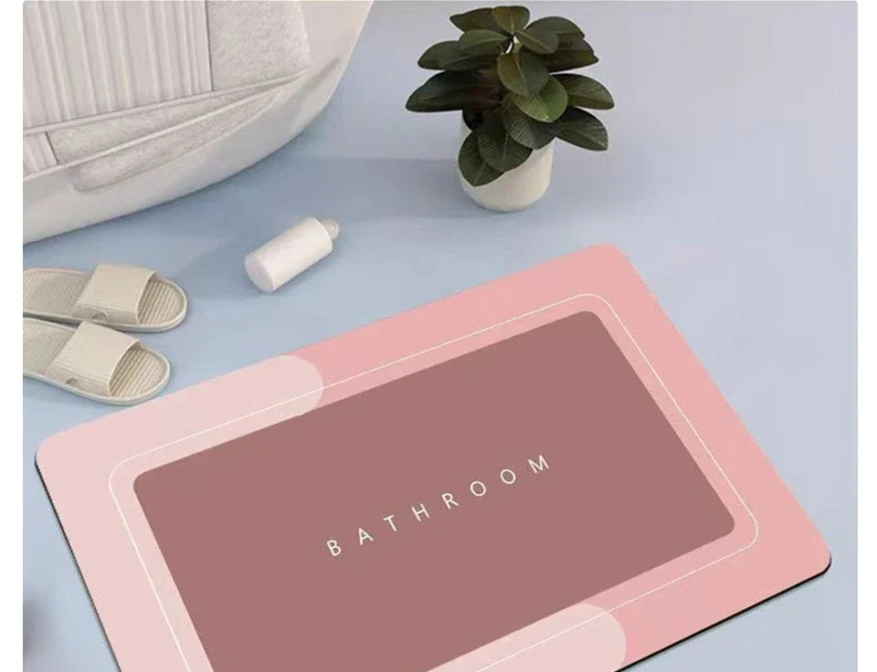 Diatom Mud Bath Mat - Super Absorbent & Fast-Drying Non-Slip Floor Mat for Bathroom
