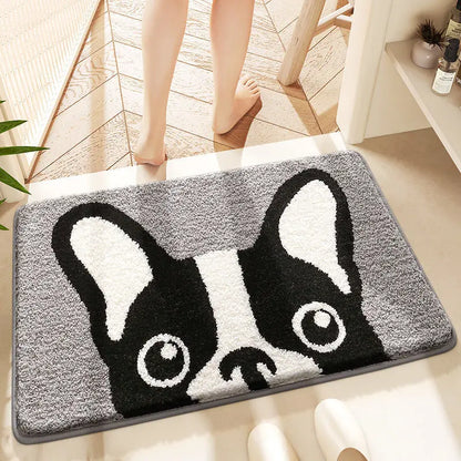 Cute Plush Bath Mat - Super Absorbent & Non-Slip Faux Cashmere Bathroom Rug