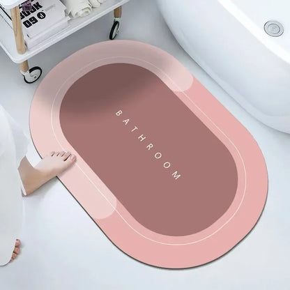 Diatom Mud Bath Mat - Super Absorbent & Fast-Drying Non-Slip Floor Mat for Bathroom