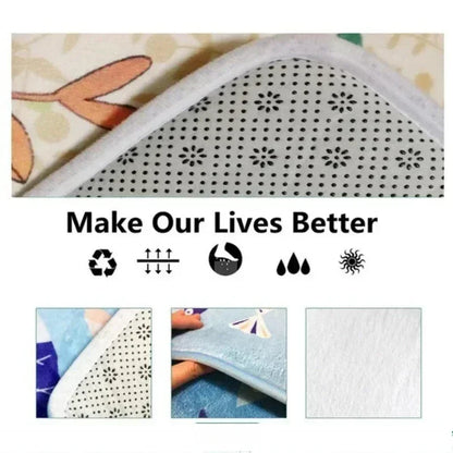 3D Stone Well Bath Mat - Visual Illusion, Absorbent & Non-Slip Bathroom Rug
