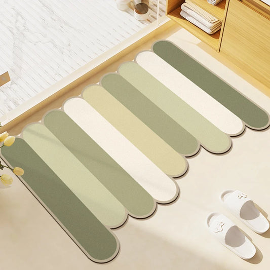 Soft Diatomite Bath Mat - Super Absorbent & Non-Slip Toilet Rug