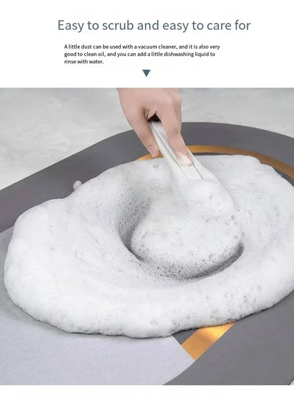 40x60cm Diatomite Mat - Water-Absorbent & Non-Slip for Bathroom & Kitchen