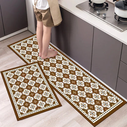 Modern Retro Floor Mat - Non-Slip & Durable Area Rug for Living Room and Kitchen