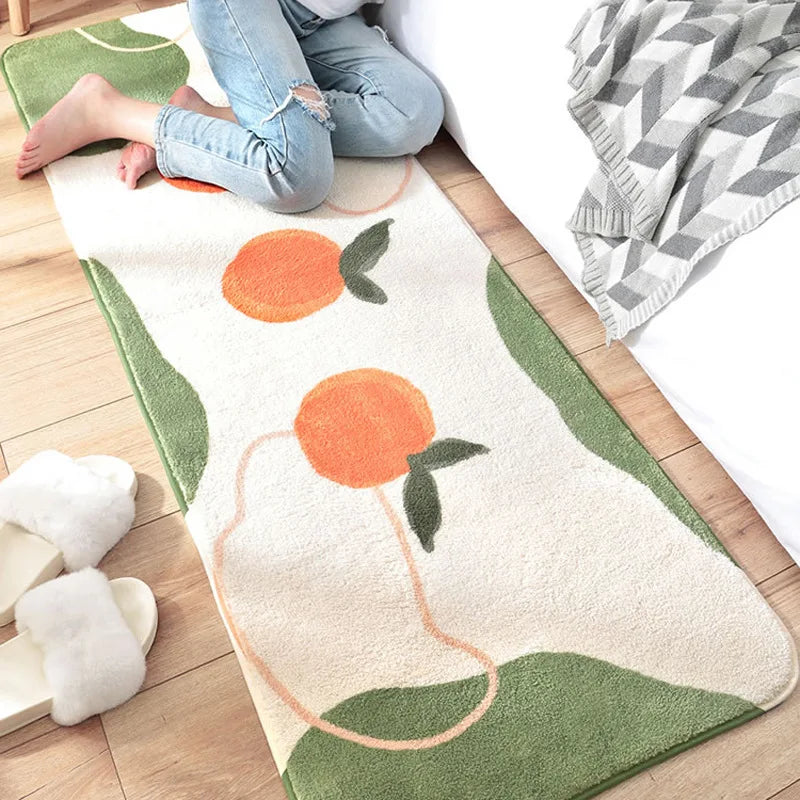 Modern Minimalist Runner Rug - Anti-Slip Hallway & Bedroom Carpet, Simple Decor