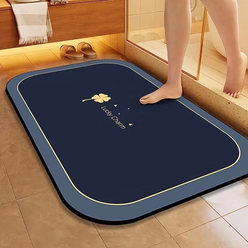 Diatomite Bath Mat - Super Absorbent & Quick-Dry Non-Slip Bathroom Floor Mat