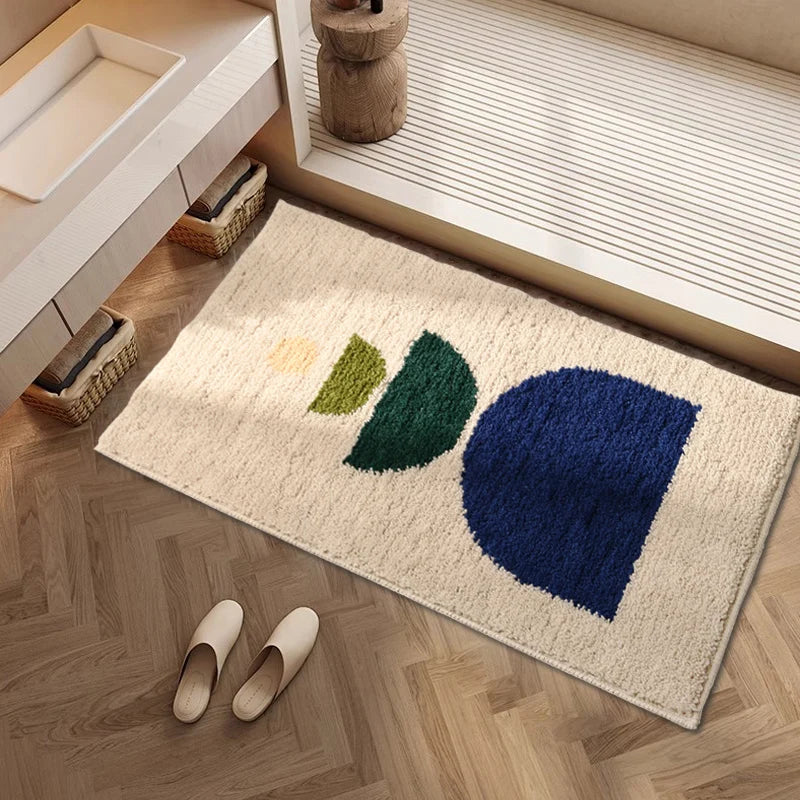 Modern Absorbent Bath Mat - Non-Slip & Quick-Dry Rug for Bathroom & Entrance