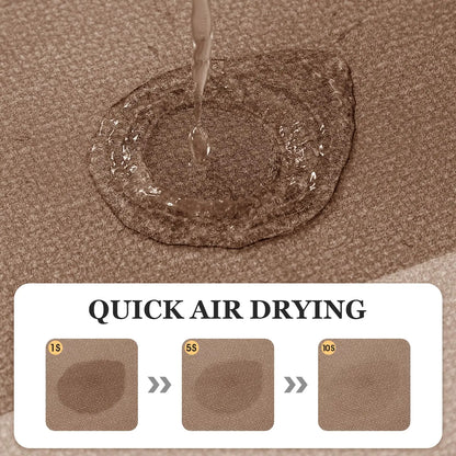 Machine Washable Bath Mat - Ultra Absorbent & Non-Slip with Rubber Backing