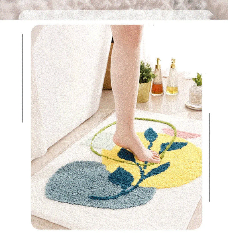 Kids Letter Bath Mat - Cute, Non-Slip & Absorbent Microfiber Rug