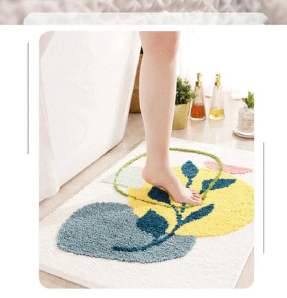 Kids Letter Bath Mat - Cute, Non-Slip & Absorbent Microfiber Rug
