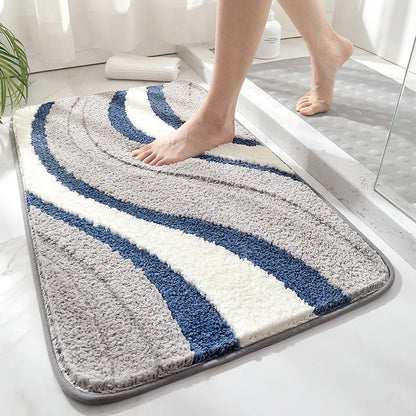Plush Absorbent Bath Mat - Non-Slip Faux Cashmere Rug for Easy Cleaning