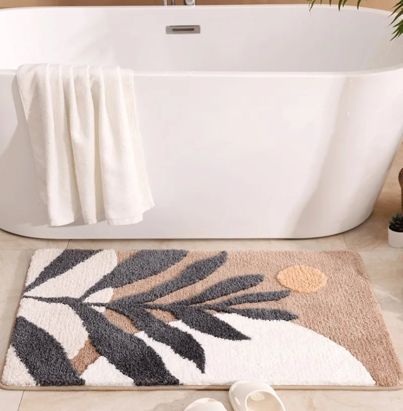 Kids Letter Bath Mat - Cute, Non-Slip & Absorbent Microfiber Rug