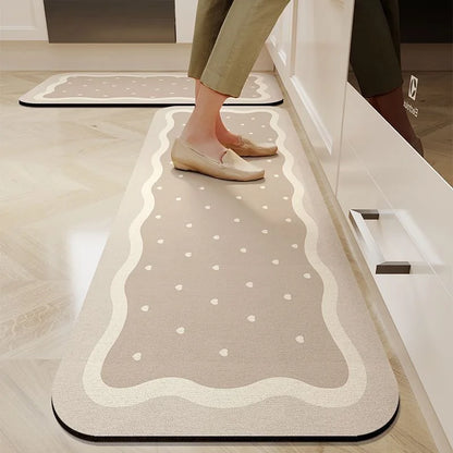 Diatomaceous Earth Anti-Fatigue Mat - Absorbent, Non-Slip & Eco-Friendly Kitchen Rug