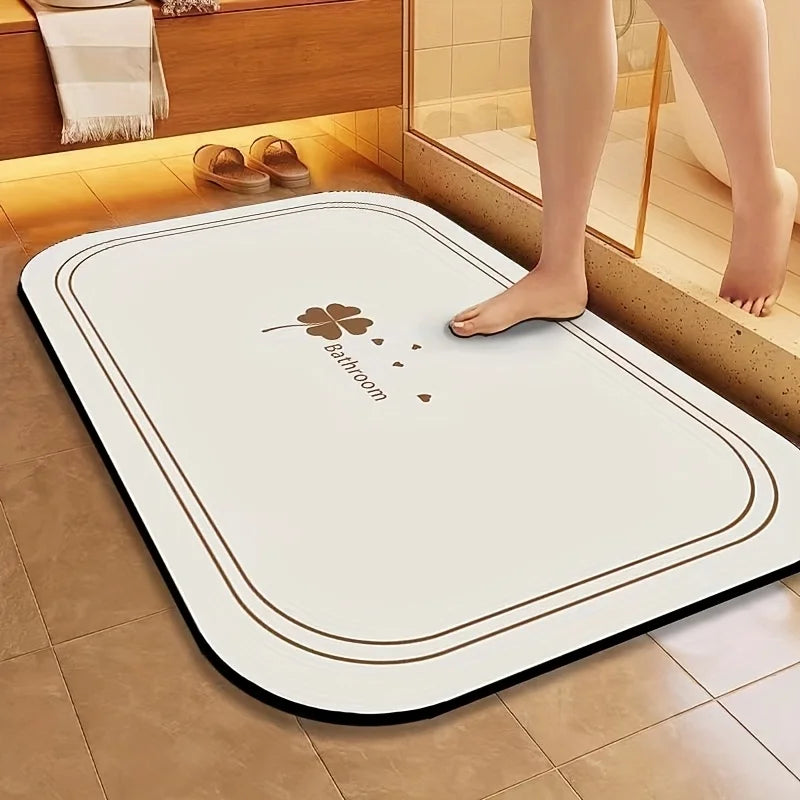 Diatomite Bath Mat - Super Absorbent & Quick-Dry Non-Slip Bathroom Floor Mat