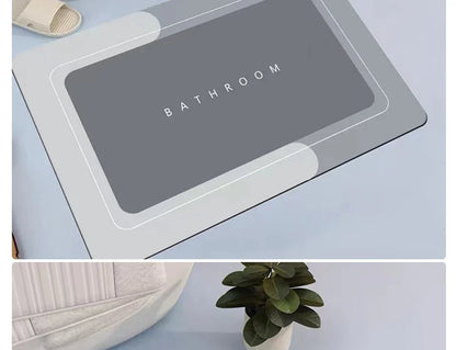 Diatom Mud Bath Mat - Super Absorbent & Fast-Drying Non-Slip Floor Mat for Bathroom