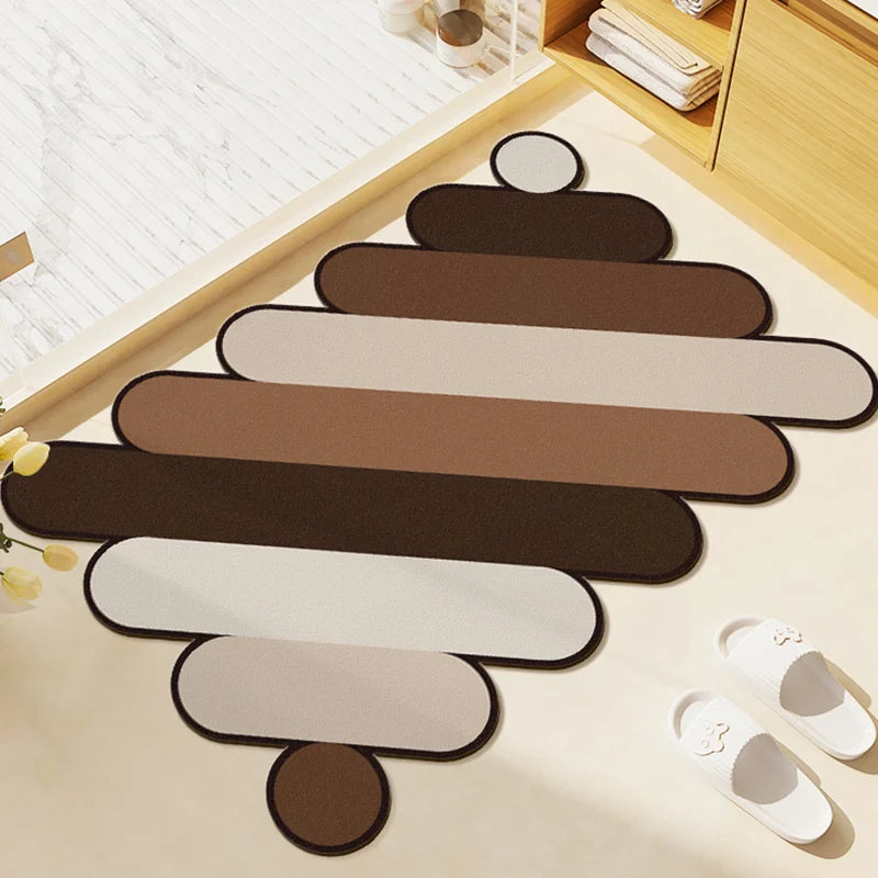 Soft Diatomite Bath Mat - Super Absorbent & Non-Slip Toilet Rug