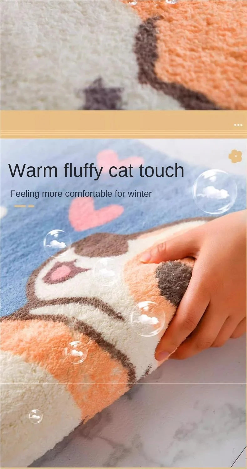 Panda Plush Bath Mat - Super Absorbent & Non-Slip Faux Cashmere Rug