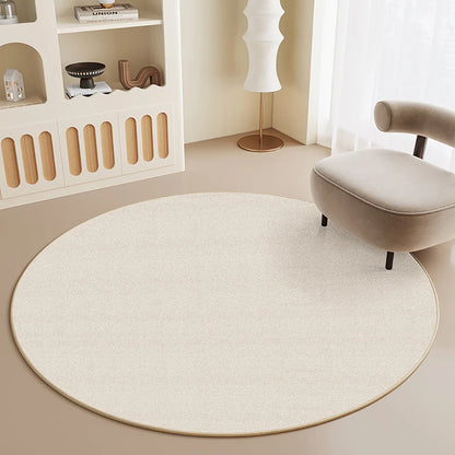 Modern Round Faux Wool Rug - Non-Slip & Washable Area Carpet for Living Room