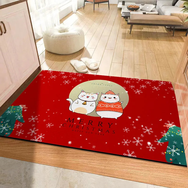 Christmas Diatomite Doormat - Quick-Dry, Absorbent & Non-Slip for Toilet Door