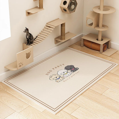 Waterproof Dog Mat, Anti Urine PVC Crate Liner, Non-Slip Pet Bed Tray, Washable Kennel Floor Pad, Cage & Bed Protector