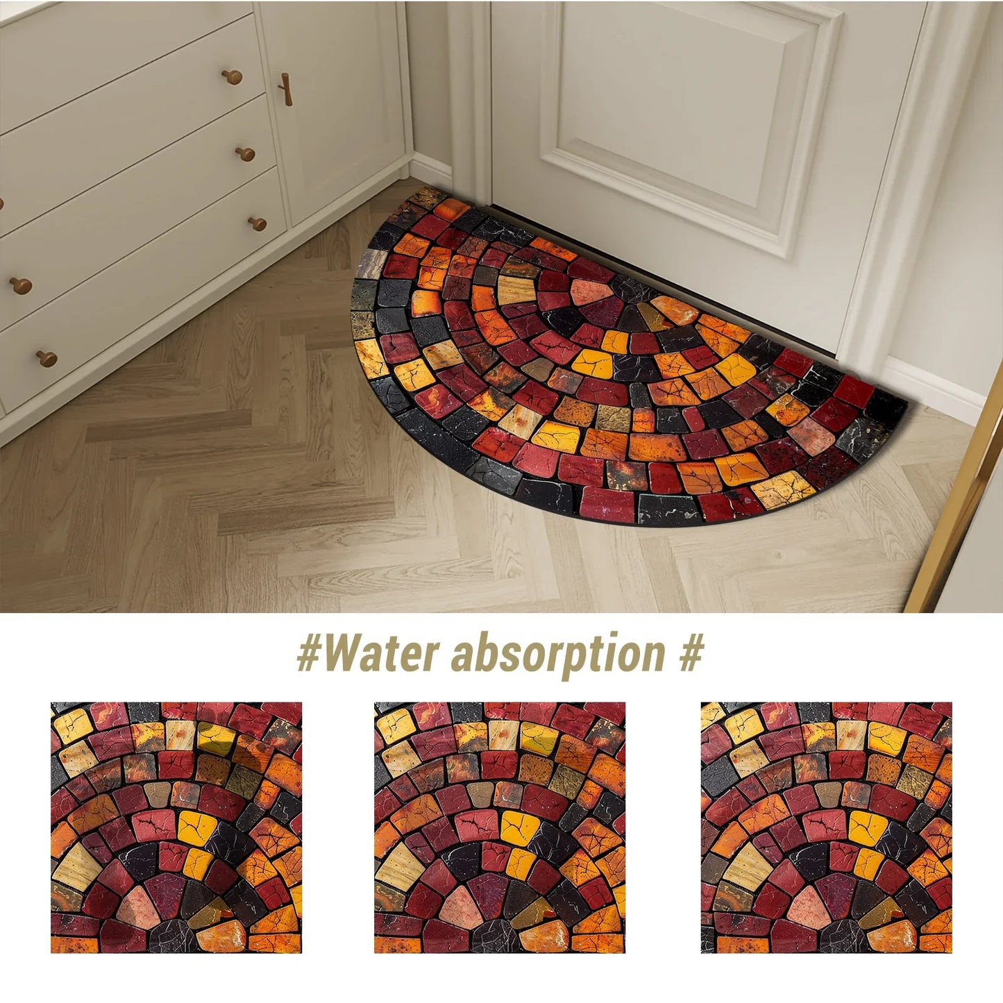Retro Bath Mat - Super Absorbent, Quick-Dry & Non-Slip Shower Rug
