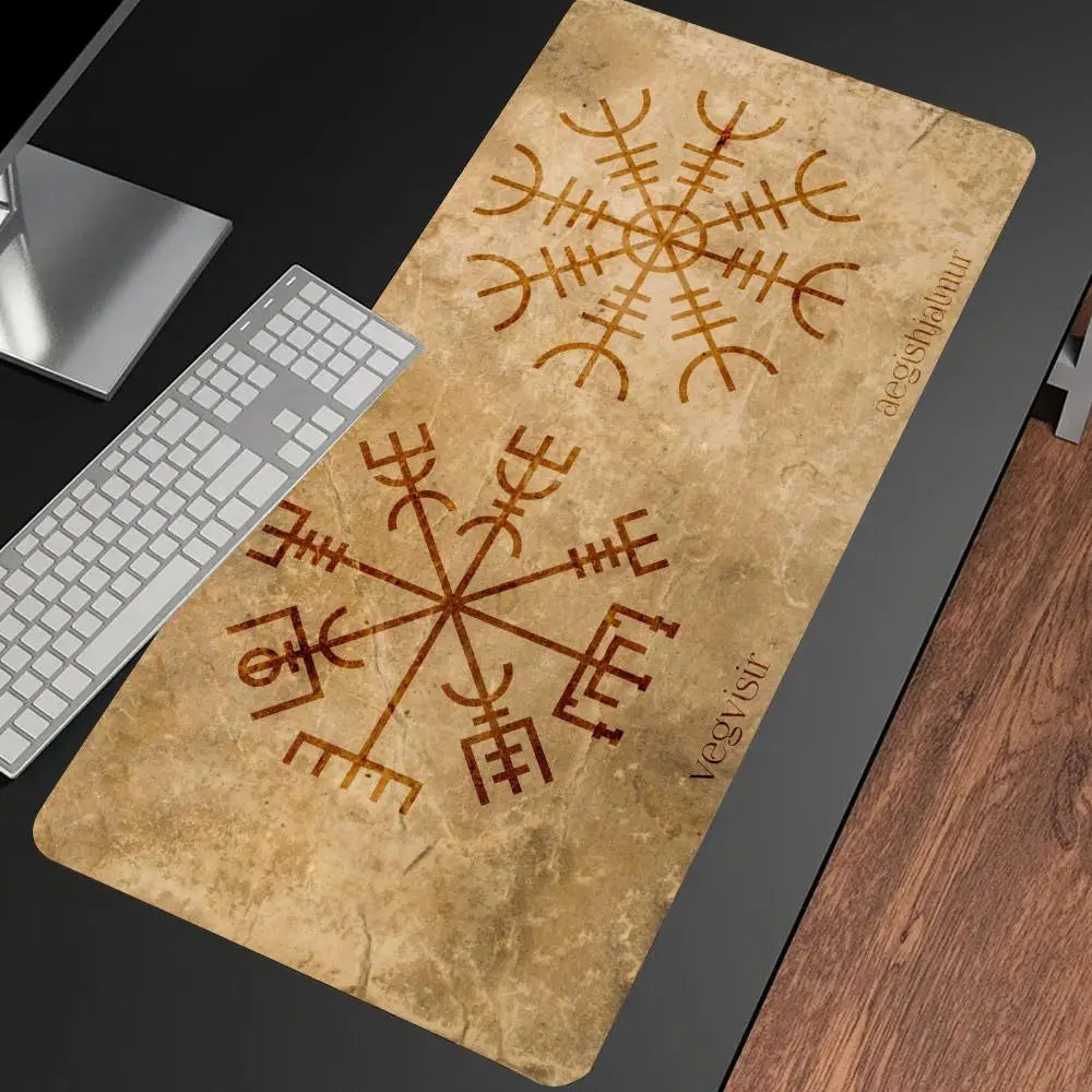 Viking Vegvisir Gaming Mouse Pad - Extra Large Thick Mat for PC & Notebook
