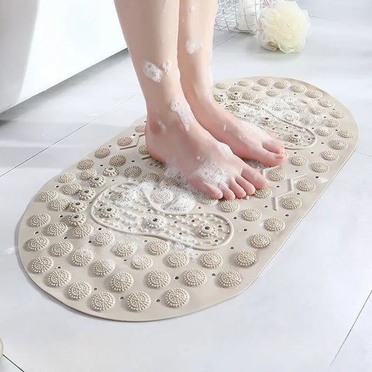 PVC Massage Bath Mat - Non-Slip & Textured Shower Floor Pad for Bathtub