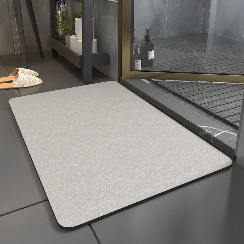 Diatomaceous Earth Bath Mat - Super Absorbent Quick-Dry & Non-Slip Bathroom Rug