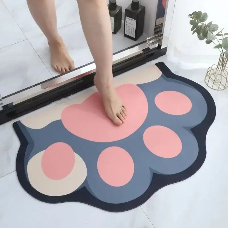 Cute Diatomite Bath Mat - Quick-Dry, Super Absorbent & Non-Slip