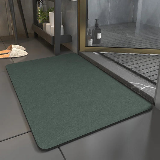 Diatomaceous Earth Bath Mat - Super Absorbent Quick-Dry & Non-Slip Bathroom Rug