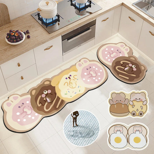 Cartoon Kitchen Mat - Non-Slip & Washable Anti-Fatigue Floor Pad