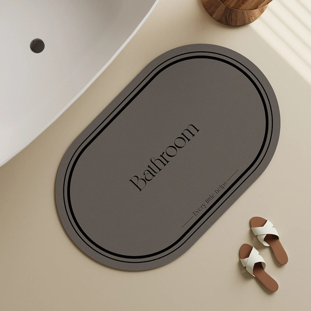 Diatomite Bath Mat - Super Absorbent & Non-Slip for Bathroom, Shower, and Porch