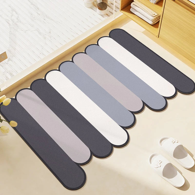Soft Diatomite Bath Mat - Super Absorbent & Non-Slip Toilet Rug