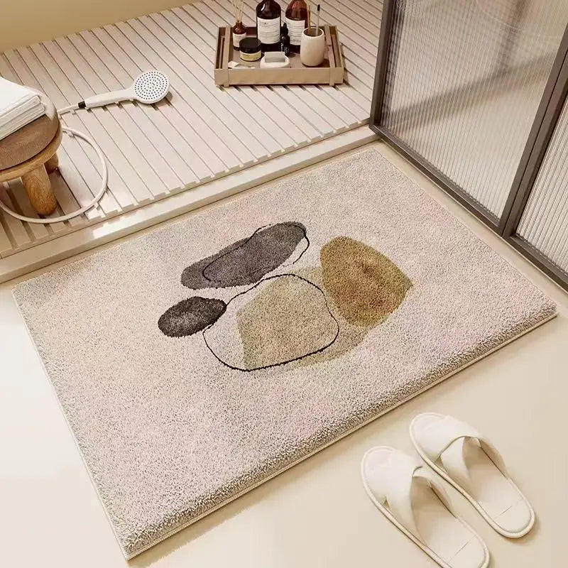 Faux Cashmere Bath Mat - Ultra Soft & Absorbent Bathroom Rug for Toilet and Shower