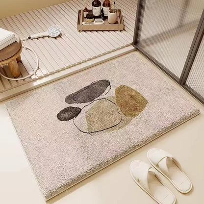 Faux Cashmere Bath Mat - Ultra Soft & Absorbent Bathroom Rug for Toilet and Shower