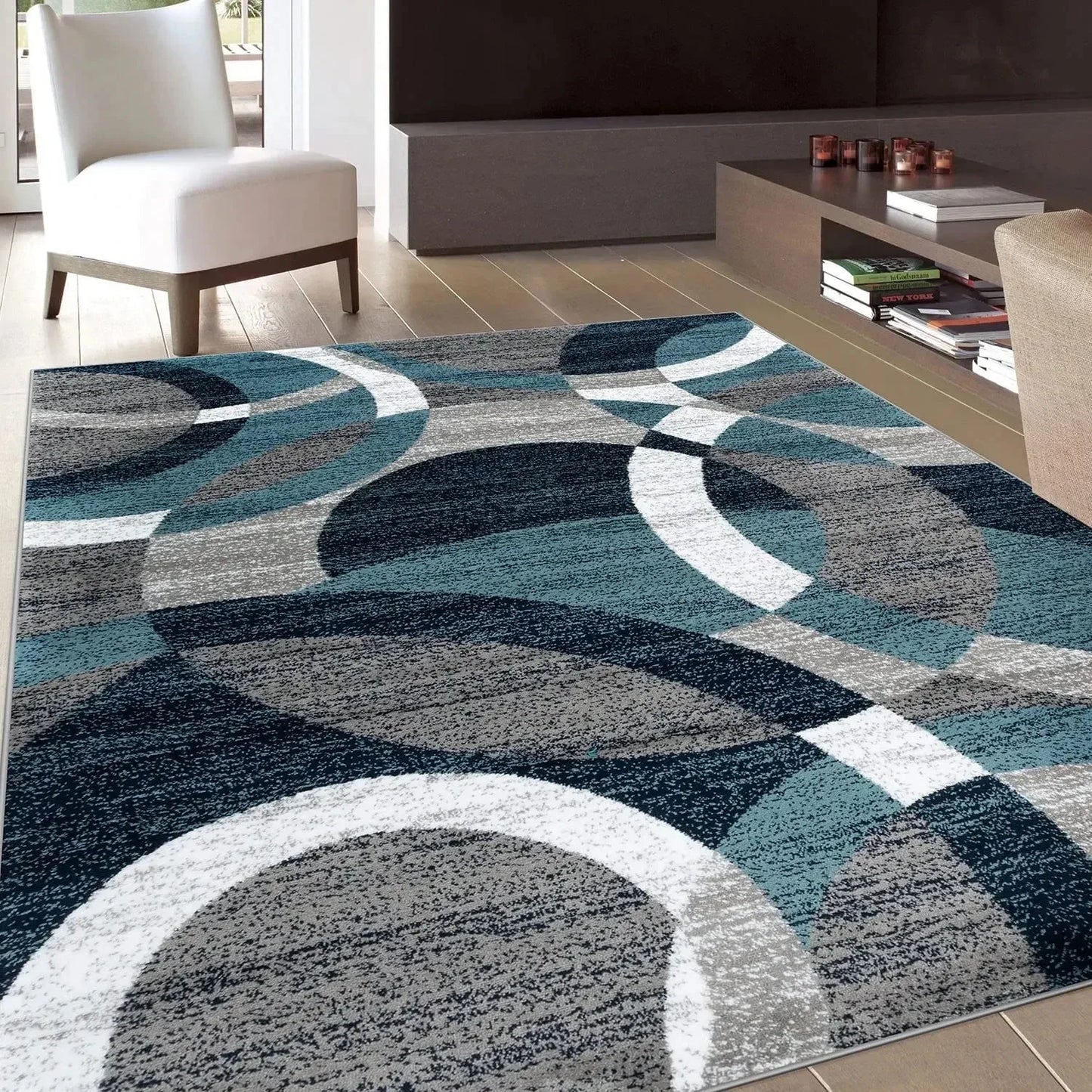 Nordic Geometric Area Rug - Modern Large Carpet for Living Room, Luxury Sofa Decor
