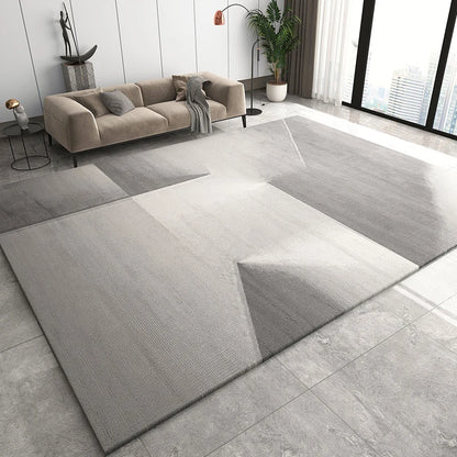 Geometric Living Room Rug - Light Luxury Carpet, Dirt-Resistant & Easy to Clean