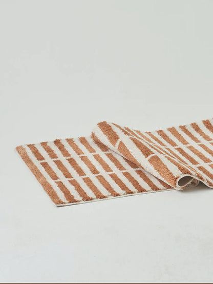Korean Brick Pattern Rug - Aesthetic Bedside & Nursery Floor Mat for Bedroom
