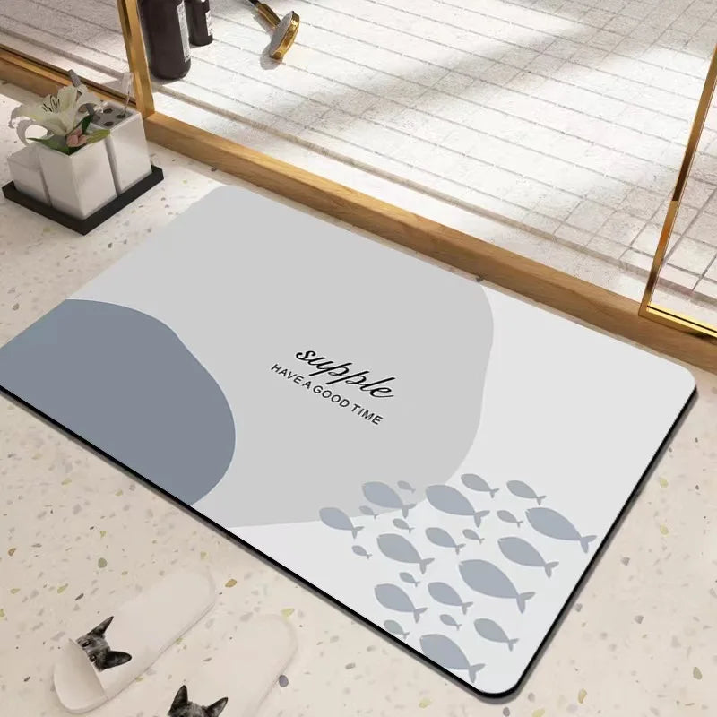 40x60cm Diatomite Mat - Water-Absorbent & Non-Slip for Bathroom & Kitchen