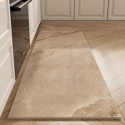 Marble Diatomite Mat 2-Piece Set - Light Luxury, Absorbent & Non-Slip
